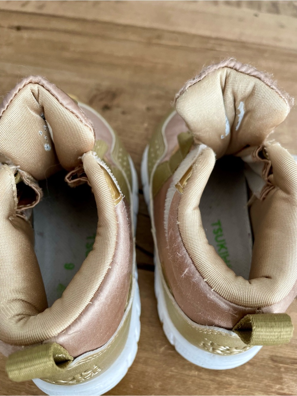 Tsukihoshi: Metallic Gold and Satin Bronze Toddlers Sneakers - Picture 12 of 16